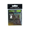 Hirisi 15pcs PTFE Coated 2# - 10# Micro Barbed Hook