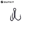 Outkit 5pcs/box Bent Design Treble Hook 6-14#