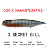 Megabass DOG-X DIAMANTE RATTLE IN / SILENT Floating Lipless Top Water Bait