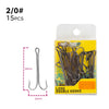 Hunthouse 1# 2# 4# 6# 1/0 2/0 Stainless Double Frog Hook