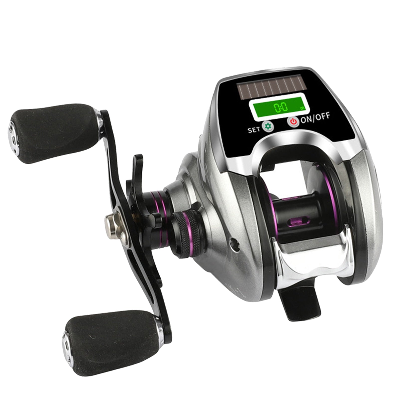 digital fishing reel for sale Samolla SL500 6.3:1/8.0:1 9+1BB Ratio Digital Solar Charging Waterproof Fishing Reel