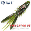 B&U BASSCATCH05 3/6Pcs 8MM 7G Soft Plastic Craw Lurers