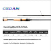 PureLure Sense Cedan 1.9m/1.98m/2.16m 2PC Carbon Universal Casting/Spinning Micro Rod