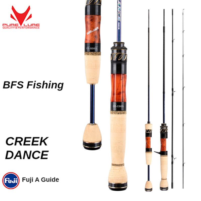 creek fishing rod and reel PureLure Creek Dance BFS Trout Stream Casting/Spinning Rod 1.45m-1.8m – Pro Tackle World