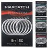Maxcatch 5Pcs 9FT 0X/1X/2X/3X/4X/5X/6X/7X Tapered Leader Fly Fishing Line