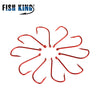 FISH KING 10-50pcs Red Barbed Bait Hook