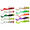 Metal Jig Head Hooks & Plastic Multicolored Grubs Lure Set - 34PCS