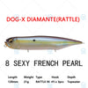 Megabass DOG-X DIAMANTE RATTLE IN / SILENT Floating Lipless Top Water Bait