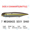 Megabass DOG-X DIAMANTE RATTLE IN / SILENT Floating Lipless Top Water Bait