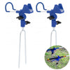 Aluminum Alloy 360 Degree Adjustable Blue Fishing Rod Holder - 2PC