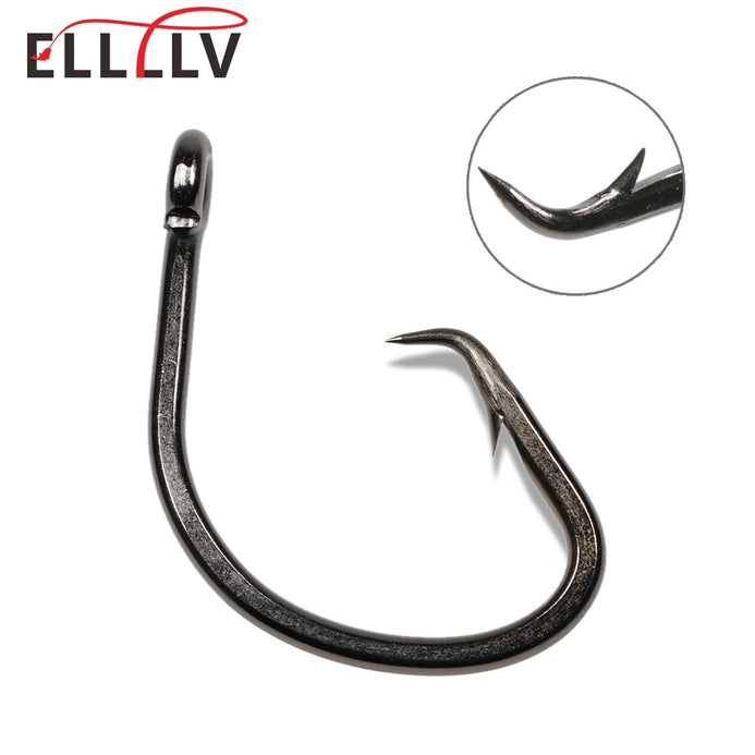 Ellllv 5/0 - 16/0 4X Strong Heavy Offset Point Circle Hook – Pro Tackle  World