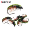 ICERIO 6Pcs/Lot UV Scud Nymph Fly