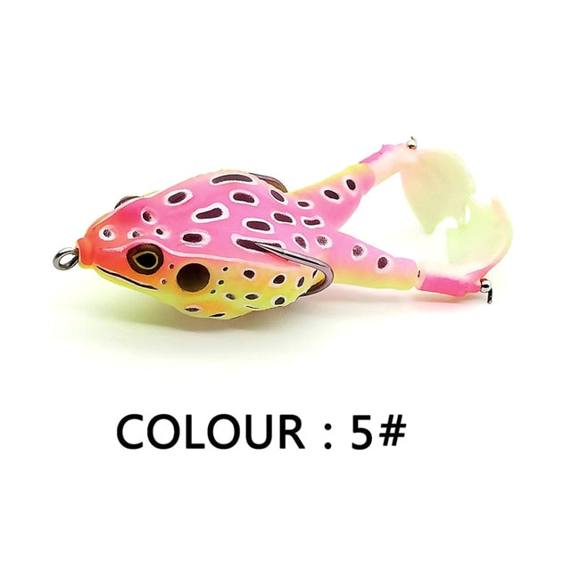 Goture Frog Type Topwater Lure Silicone Thunder Fishing Lure 8/9/10 CM  Double Propeller Soft Bait Artificial Wobbler For Fishing