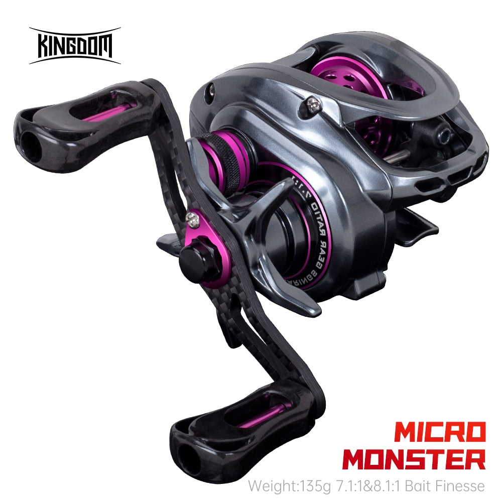 Kingdom Micro Monster Baitcasting Reel 7.1:1/8.1:1 8+1BB 4Kg Max