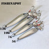 FISHINAPOT 1Pc Metal Sliver Spoon with Feather Treble Hook