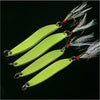 FISHINAPOT 1pcs 5g/7g/10g/13g Luminous Spoon with Feather Hook