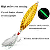 Proleurre 7g 10g 15g Luminous Spoon with Feather Treble Hook